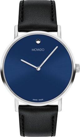 Movado Signature Quartz Blue Dial Mens Watch 0607590