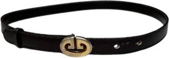 Gucci Pre-owned GG Logo Leren Riem - Dames - Vintage Accessoires - Zwart - ONE Size - Leer - Vintage