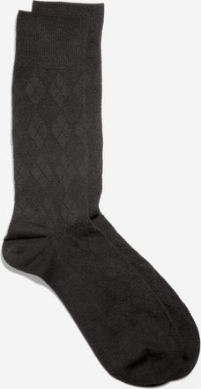 Cole Haan Mens Tonal Argyle Crew Socks - Black