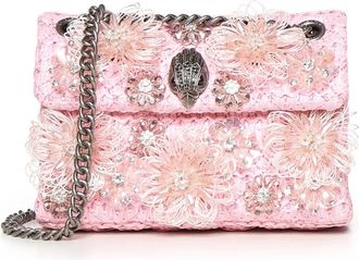Kurt Geiger Raffia Mini Kensington - Dames - Schoudertassen - Roze - ONE Size - Tassen