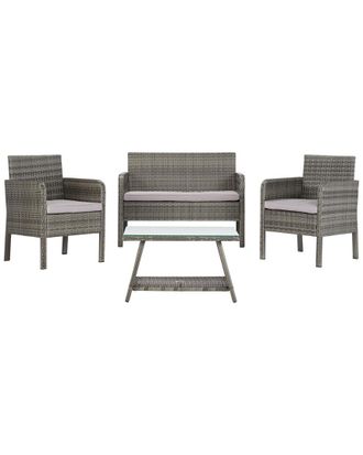Safavieh Aboka Outdoor 4Pc Living Set