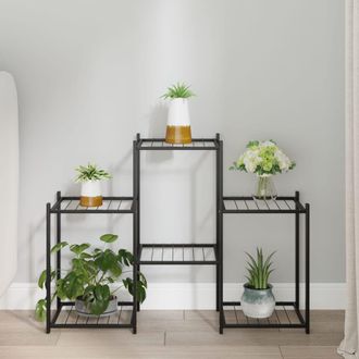 vidaXL Portafiori 83x25x60 Cm Ferro Nero - Vidaxl