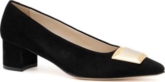 Amalfi By Rangoni Piramide Pointed Toe Pump in Black Cashmer Gold Ornament at Nordstrom, Size 9.5