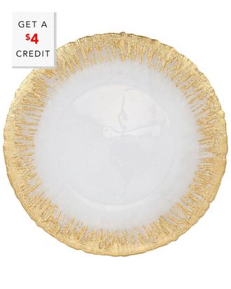 Vietri Vietri Rufolo Glass Brushstroke Dinner Plate With $4 Credit