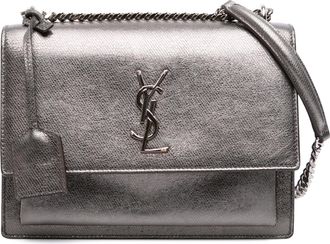 Saint Laurent Zonsondergang Schoudertas Metaalachtig