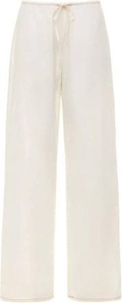 Montce Swim Womens Stitch Drawstring Pants In Cream/raspberry