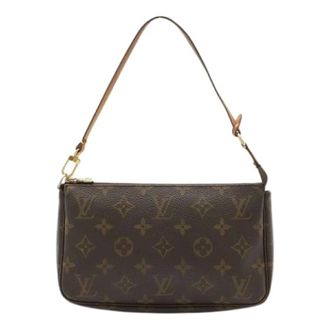 Louis Vuitton Pre-owned Mini Bags, female, Brown, Size: ONE SIZE Pre-owned Pochette Accessoires Monogram Clutch Bag