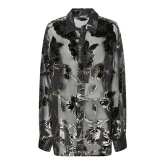 Roberto Cavalli Dames, Blouses & Shirts, Zwart, Maat: XL Zijde