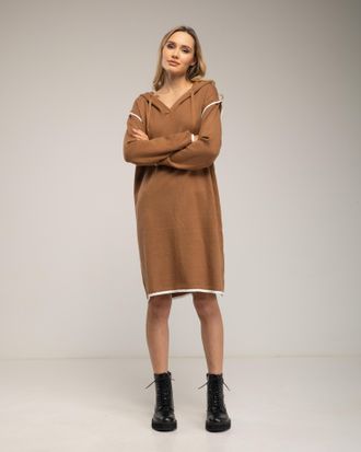 Tantra Loszittende gebreide jurk met biezen bij de zoom