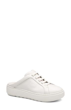 Johnston & Murphy Cammie Platform Sneaker Mule in White Nappa Leather at Nordstrom, Size 7.5