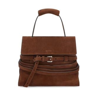 Moschino Tie Me Riem Handtas - Dames - Handtassen - Bruin - ONE Size - Leer - Tassen