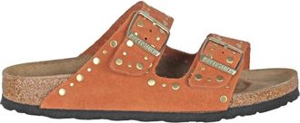 Birkenstock Arizona Rivet Su&egrave;de Leren Sandalen Smal - Dames - Sandalen - Oranje - 38 EU - Su&egrave;de - Schoenen