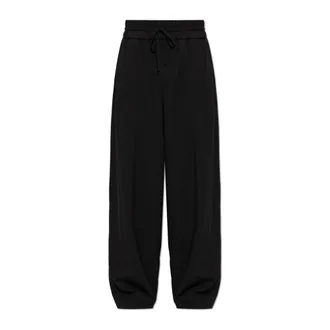 Ami Pantaloni in lana a gamba dritta - - Trousers - Uomo - Nero - S