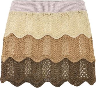 Philipp Plein Mini Rok Wave - Dames - Korte rokken - Veelkleurig - M - Rokken