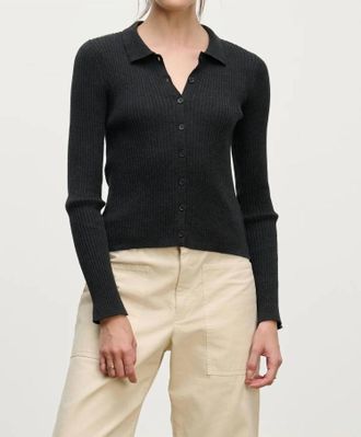 Velvet Nikki Cotton Cashmere Sweater Top In Cinder
