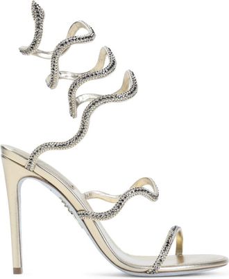 Rene Caovilla Gold Embellished Heels