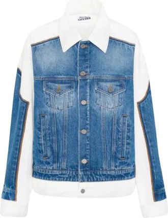 Jean Paul Gaultier Contrast Panel Denim Jacket - unisex - Spijkerjassen - Blauw - S - Denim - Jassen