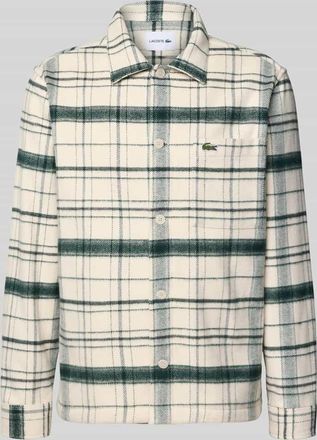 Lacoste Oversized Hemdjacke aus reiner Baumwolle Modell 6CG in Gruen, Größe XXL