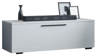 ebuy24 Ebuy24 - Muebles Tv Vcm Lowboard Armario Tv Con Puerta Plegable Ancha Dimensiones Al. 39 X An. 115 X T. 40 Cm Muebles Fernseh - Arila M (blanco)