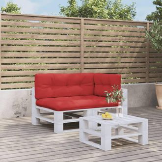 vidaXL Cojines Para Palets 3 Unidades Tela Rojo Vidaxl