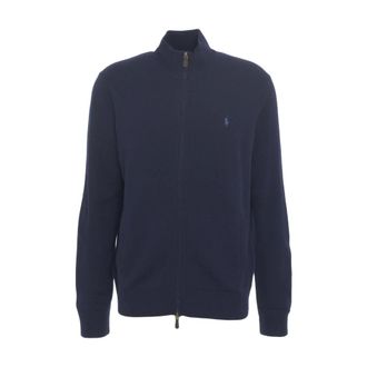 Polo Ralph Lauren Zip-throughs, male, Blue, Size: 2XL Stylish Zip-Up Sweatshirt for Men