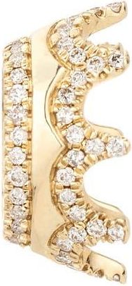 Adina Reyter Pav&eacute; Crown Big Bead Charm in Yellow Gold at Nordstrom