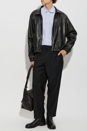 Jil Sander Wool Canvas Trousers, Mens, Black