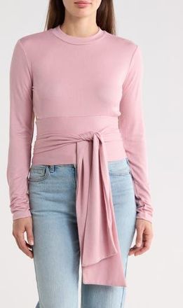 Go Couture Tie Back Top in Pink Interlock at Nordstrom Rack, Size X-Large