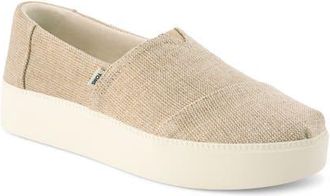 Toms Asher Platform Slip-On Sneaker in Natural at Nordstrom, Size 6.5
