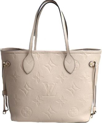 Louis Vuitton Cream Monogram Empreinte Pouch Tote Bag (Pre-Owned)