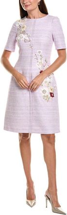 Teri Jon by Rickie Freeman Teri Jon By Rickie Freeman Tweed Floral Applique Sheath Dress