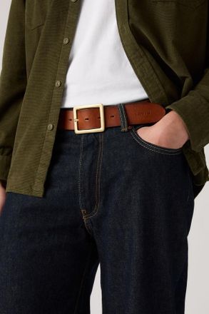 Levi's Mason Center Bar Belt - Men - 100 - Brown / Mocha Bisque