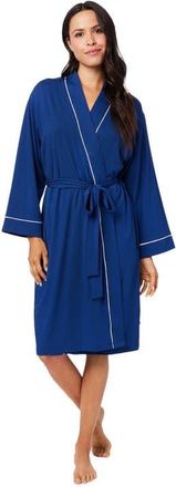 The Cats Pajamas Pima Knit Robe in Classic Marine Blue at Nordstrom, Size Medium
