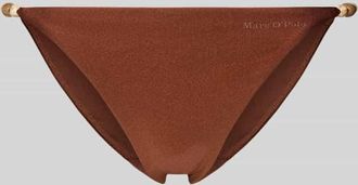 Marc O'Polo Bikini Slip mit Holzperlenbesatz in Mittelbraun, Gr&ouml;&szlig;e XL