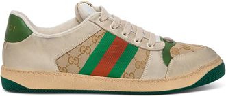 Gucci White Screener Sneakers