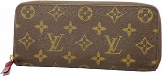 Louis Vuitton Brown Fuchsia Long Wallet (Bi-Fold) (Pre-Owned)