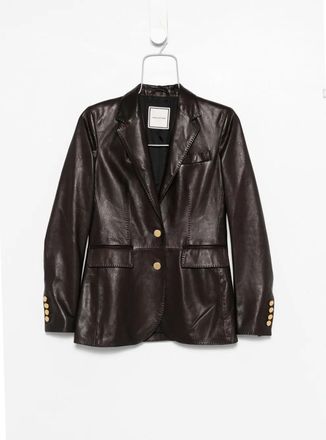 Tagliatore Sophie leather jacket - Bruin