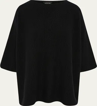 Eskandar Square 3/4 Sleeve Top - Long Length