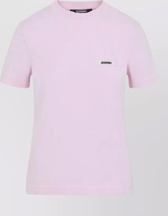 Jacquemus cotton logo patch crew neck short sleeve t-shirt