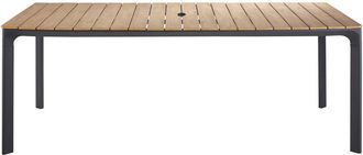 Maisons du monde Mesa de jard&iacute;n de aluminio antracita para 6/8 personas de 200 cm