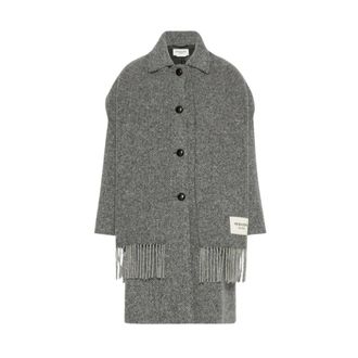 Max Mara Single-Breasted Coats - Dames - Mantels - Grijs - Maat: S