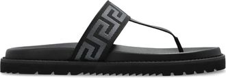 Versace Infradito con motivo Greca - Nero