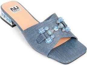 Ninety Union Charm Crystal Embellished Sandal in Blue Denim at Nordstrom Rack, Size 11