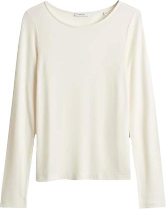 OPUS Top Smallo - Dames - Tops - Wit - Maat: L Modal