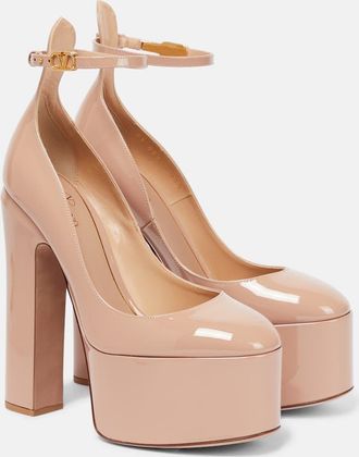 Valentino Garavani Tan-Go patent leather platform pumps