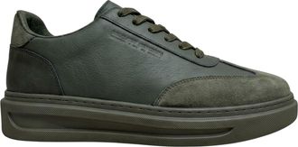 Original Penguin Heren Su&egrave;de Trainers (Kaki Groen)