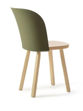 Set di 2 sedie da pranzo in tessuto teddy, imbottite con gambe in metallo, sedie moderne per cucina, sala da pranzo, bar e ristoranti SARA - verde salvia / argento