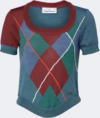 Vivienne Westwood Pullover Argyle in lana e cotone