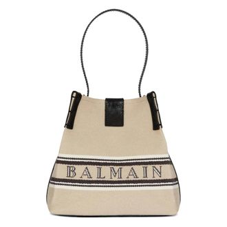 Balmain Bucket Bags, female, Beige, Size: ONE SIZE Release Bucket Bag