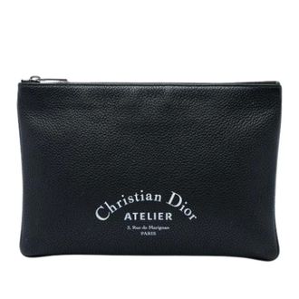 Dior Pre-owned Clutch Bag - Dames - Pre-owned - Zwart - Maat: ONE Size Leer